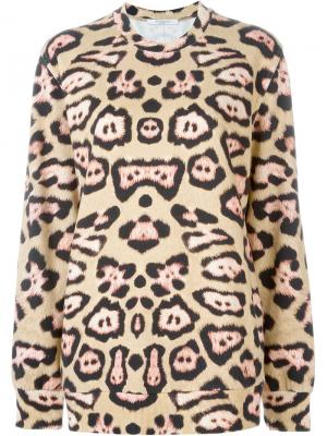 Толстовка с леопардовым принтом Givenchy. Цвет: телесный
