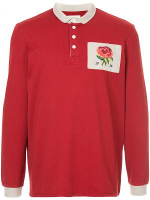 Рубашка-поло с длинными рукавами Kent & Curwen. Цвет: красный