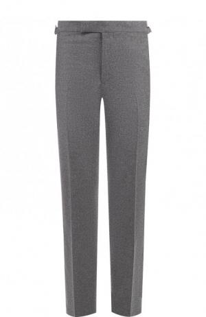 Шерстяные брюки прямого кроя Tom Ford. Цвет: серый