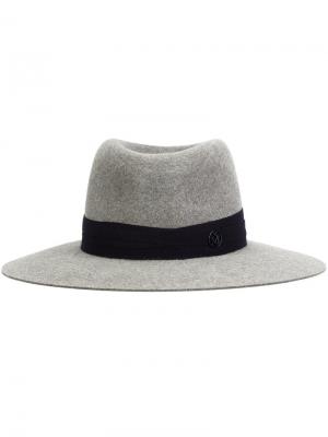 Шляпа трилби Maison Michel. Цвет: серый