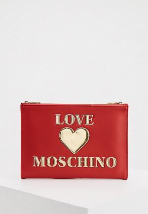 Клатч Love Moschino. Цвет: красный