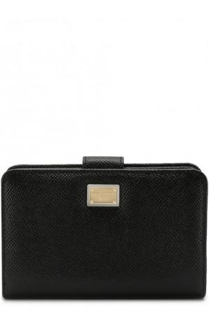 Кожаное портмоне с тиснением Dauphine Dolce & Gabbana. Цвет: черный