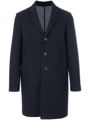 Пальто с контрастными пуговицами MSGM. Цвет: синий