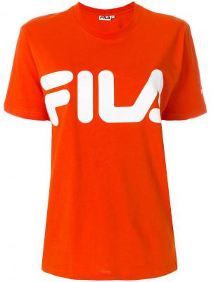 Футболка с принтом логотипа Fila. Цвет: жёлтый и оранжевый