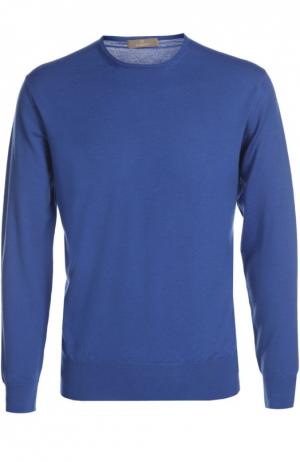 Вязаный пуловер Cruciani. Цвет: синий