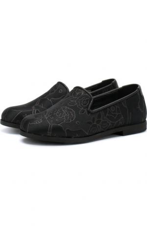 Текстильные слиперы Dolce & Gabbana. Цвет: черный