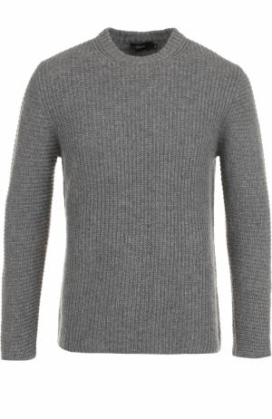 Кашемировый свитер фактурной вязки Joseph. Цвет: серый