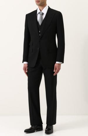 Шерстяной костюм-тройка Tom Ford. Цвет: черный