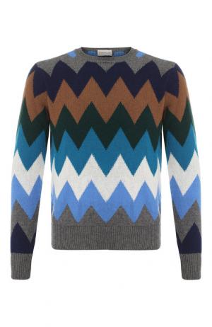 Шерстяной свитер с принтом Moncler. Цвет: разноцветный