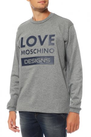Толстовка Love Moschino. Цвет: серый