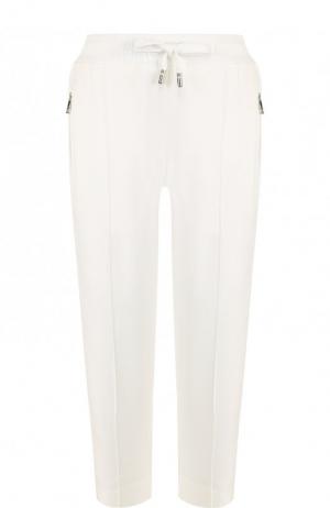 Укороченные брюки с контрастными лампасами Dolce & Gabbana. Цвет: белый