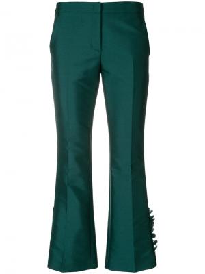 Укороченные брюки с оборками Nº21. Цвет: зелёный