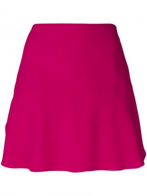 Мини-юбка А-силуэта Red Valentino. Цвет: розовый и фиолетовый