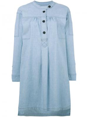 Джинсовое платье-рубашка на пуговицах Isabel Marant Étoile. Цвет: синий