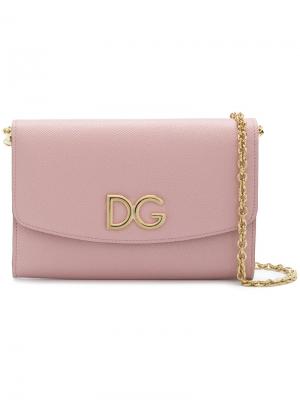 Клатч с цепочной лямкой Dolce & Gabbana. Цвет: розовый и фиолетовый