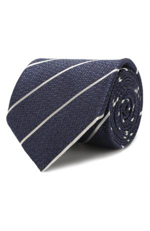 Шелковый галстук с принтом Van Laack. Цвет: темно-синий