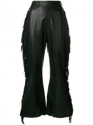 Расклешенные брюки с бахромой Ellery. Цвет: чёрный