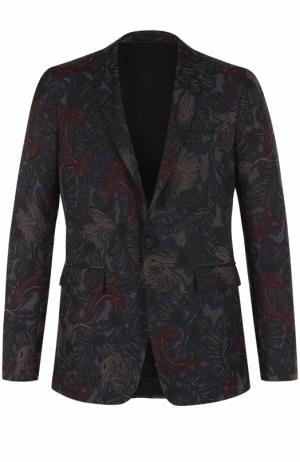 Однобортный вечерний пиджак Burberry. Цвет: темно-синий