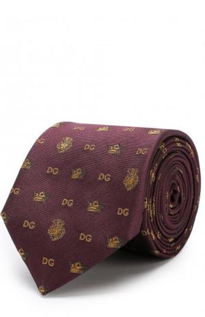 Шелковый галстук Dolce & Gabbana. Цвет: бордовый