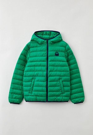 Куртка утепленная United Colors of Benetton. Цвет: зеленый