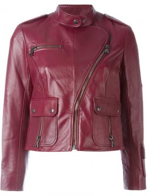 Укороченная байкерская куртка Marc Jacobs. Цвет: красный