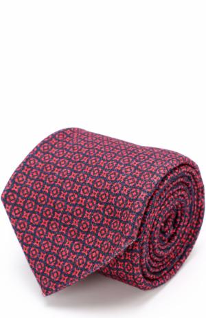 Кашемировый галстук с принтом Kiton. Цвет: красный