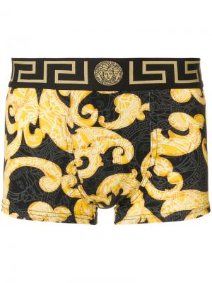 Baroccoflage print boxers Versace. Цвет: жёлтый и оранжевый