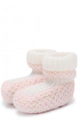 Кашемировые носки фактурной вязки Loro Piana. Цвет: розовый