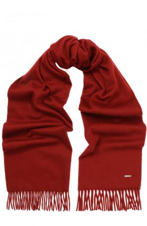 Кашемировый шарф с бахромой Loro Piana. Цвет: красный
