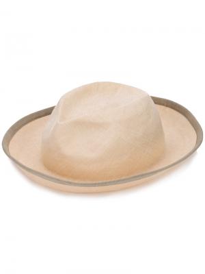 Шляпа с приподнятыми полями Horisaki Design & Handel. Цвет: телесный