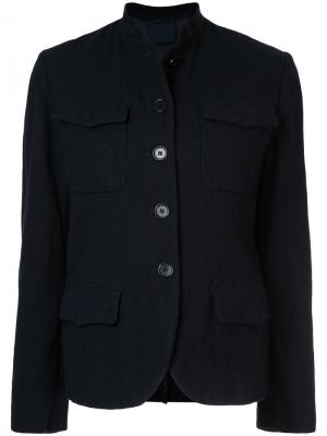 Приталенный пиджак на пуговицах Aspesi. Цвет: чёрный