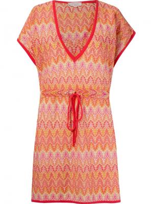 Трикотажное пляжное платье Brigitte. Цвет: жёлтый и оранжевый