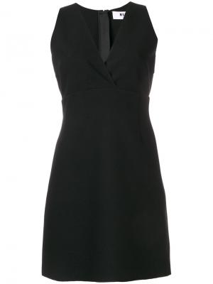 Sleeveless mini wrap dress MSGM. Цвет: чёрный