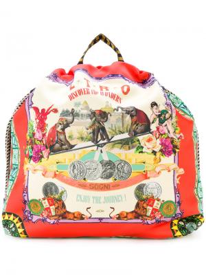 Рюкзак с принтом цирка Etro. Цвет: многоцветный