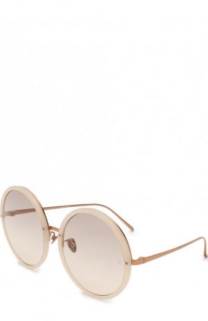 Солнцезащитные очки Linda Farrow. Цвет: бежевый