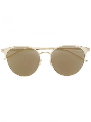 Круглые солнцезащитные очки Saint Laurent Eyewear. Цвет: металлический