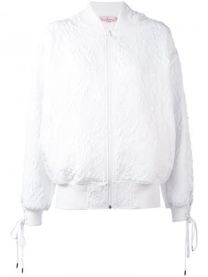 Куртка-бомбер  с вышивкой A.F.Vandevorst. Цвет: белый