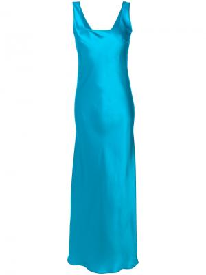 Вечернее платье Alberta Ferretti. Цвет: синий