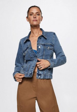 Куртка джинсовая Mango. Цвет: синий