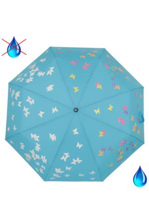 Зонт-полуавтомат Flioraj. Цвет: голубой