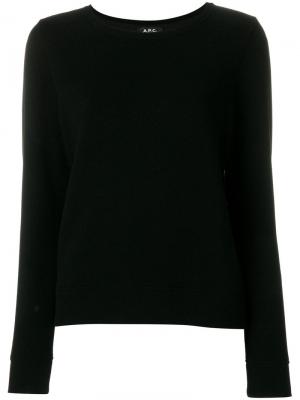 Классический трикотажный свитер A.P.C.. Цвет: чёрный