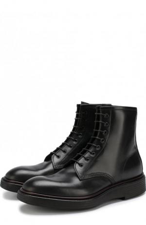 Высокие кожаные ботинки на шнуровке Premiata. Цвет: черный