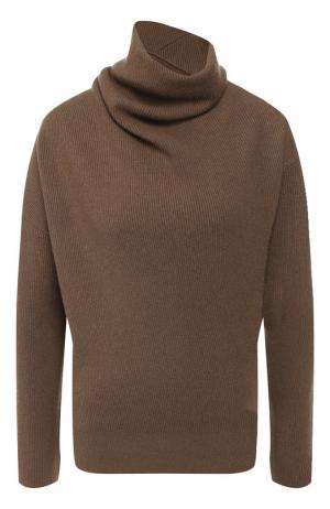 Кашемировый пуловер с высоким воротником Loro Piana. Цвет: коричневый
