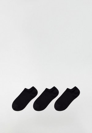Носки 3 пары UNIQLO. Цвет: черный