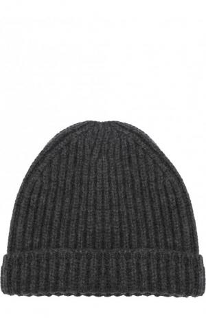 Кашемировая шапка фактурной вязки Svevo. Цвет: темно-серый