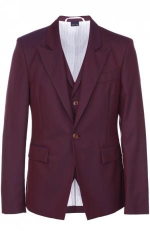 Шерстяной однобортный пиджак Vivienne Westwood. Цвет: фиолетовый