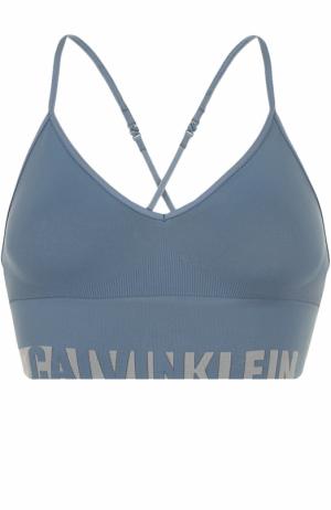 Бралетт с логотипом бренда Calvin Klein Underwear. Цвет: синий