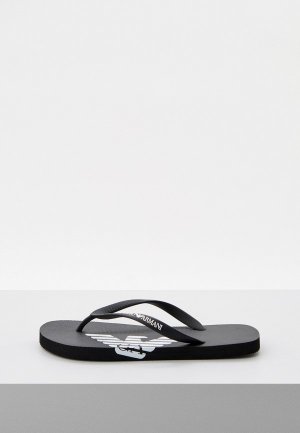 Сланцы Emporio Armani. Цвет: черный