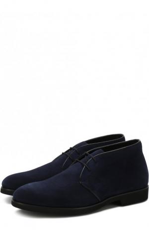 Замшевые ботинки на шнуровке Aldo Brue. Цвет: темно-синий
