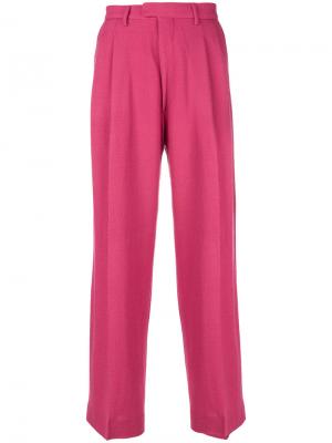 Классические плиссированные брюки Eckhaus Latta. Цвет: розовый и фиолетовый